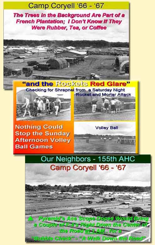 Pyramid & Camp Coryell, Ban Me Thuot; Rockets Red Glare; 155th AHC. 1966-1967.