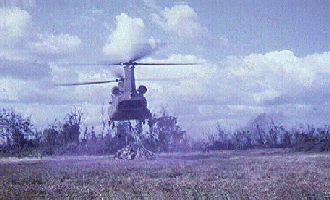 Chinook dropping a load