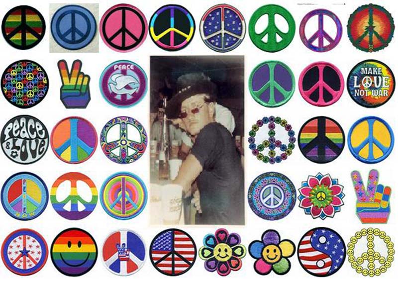 25. Da Nang AB: 366th TFW: Peace icons. 1969. [Peter Halferty photo]. 