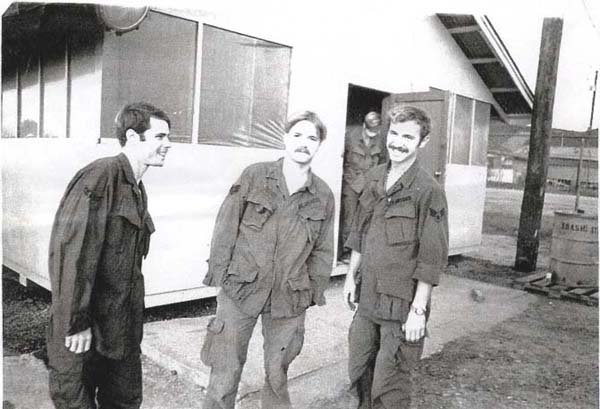 1. Da Nang AB, 366th TFW: Mugging in front of the 366th TFW Barracks -- The Professionals. 1969-1970. [Photo by Ed Burchard].