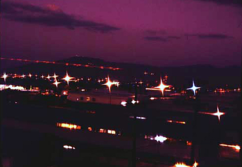 3. Da Nang AB, 366th TFW: Night falls. 1969-1970. [Photo by Ed Burchard].