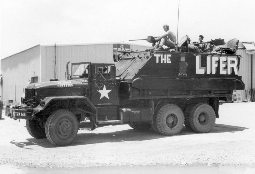 11. Da Nang AB: The LIFER. Truck with .50 cal guns. 1971. [Photos by Ken Frick].
