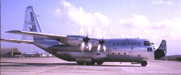 Photo by Don Poss, WS LM-01. C-130 taxing at Da Nang AB, 1965.