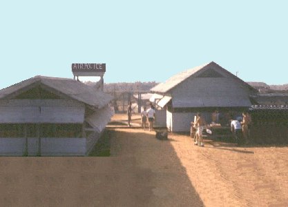 Da Nang Air Base, 1965-1966: USAF Sentry Dog, Da Nang Growl Pad. Barbaque in progress.