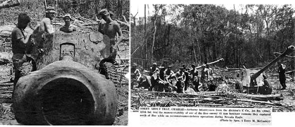 85 Howitzers in the Roung-Roung Valley 1968.