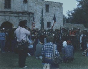 Ceremony in front of the Alamo