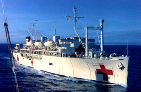 USS Sanctuary hospital ship. Da Nang 1969