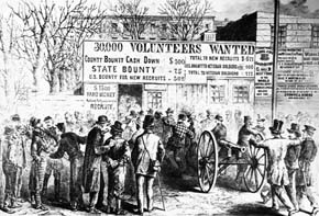 U.S. Civil War posters: 30,000 Volunteers Wanted. State Bounty.