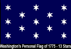 General George Washington's personal Flag of 1775. 13 Stars.