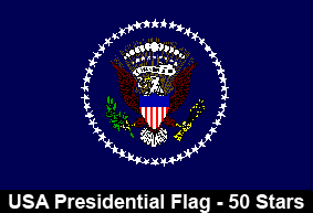 USA Presidential Flag. 50 Stars.