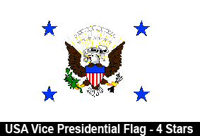 USA Vice Presidential Flag. 4 Stars.