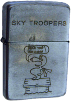 Zippo: (Front) SKY TROOPERS (Snoopy: Fuck You Red Baron)