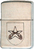 Zippo: (Front) SSGT Aaron L. Goldberg, QC Patch / Crossed Pistols, 1968-1969.