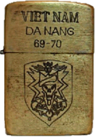 Zippo: (Front) VIET NAM, DA NANG 69-70. 1969-1970