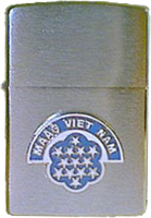 Zippo: (Front) (Front) MAAG VIET NAM, [DA NANG], 23rd ABG/AP, 1965