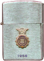Zippo: (Front) (Front) Don Poss. 6252nd Air Police Squadron, Da Nang AB, 1966.