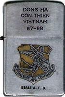 Zippo: (Front) Frank Lewicki, Đông Hà, Con Thien, VIETNAM, 1967-1968