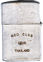 Zippo (Back): Neal, Kenneth, NCO CLUB UBON THAILAND , Ubon RTAFB, 8th SPS; Udorn RTAFB, 432nd SPS, K9: Max K000; Prince 563M, Rinny 53X4, Major 27M7, 1968-1969; 1974-1975