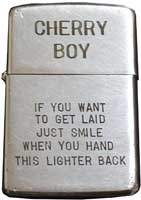 Zippo: (Front) Lighters We Carried in Vietnam and Thailand
