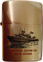 Zippo, Front: VIETNAM, US NAVY, River Section 541 of Task Force 114, Charles Doherty, 1967-1968