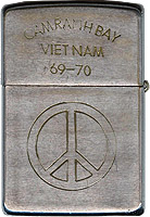 Zippo: (Front) King, Norman J., Cam Ranh Bay AB, 12th Security Police Squadton, 1969-1970