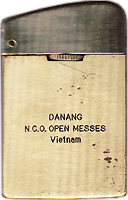 Zippo: (Front) MSgt Raymond L. Osbourne, Jr., Da Nang AB, 366th SPS, N.C.O. OPEN MESSES, VIETNAM, 1971-1972. submitted by, L. Osbourne