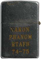 Zippo: (Back) Nakhon Phanom RTAFB, 1974-1975, Jonathan Faulkner, 56th SPS