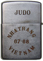 Zippo (Back): JUDO (K-9), NHA TRANG AB, 67-68, VIETNAM. Walker, Steve, 14th SPS, K-9, JUDO, 1967-1968