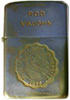 Zippo: (Front) Jeroen Geel, Phu Bai SVN, USMC 1966-1967. Hat with Skull and Cross-bones.