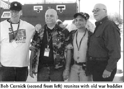 Reunite: Bob Curnick and old war buddies.